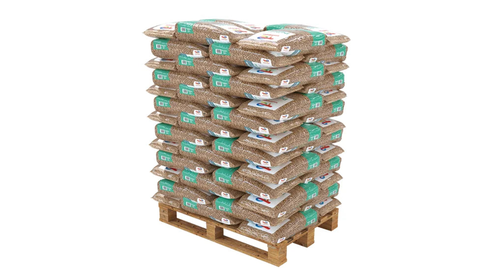 Pellets de Madera Premium TotalEnergies – Palet 990kg (66 Bolsas)
