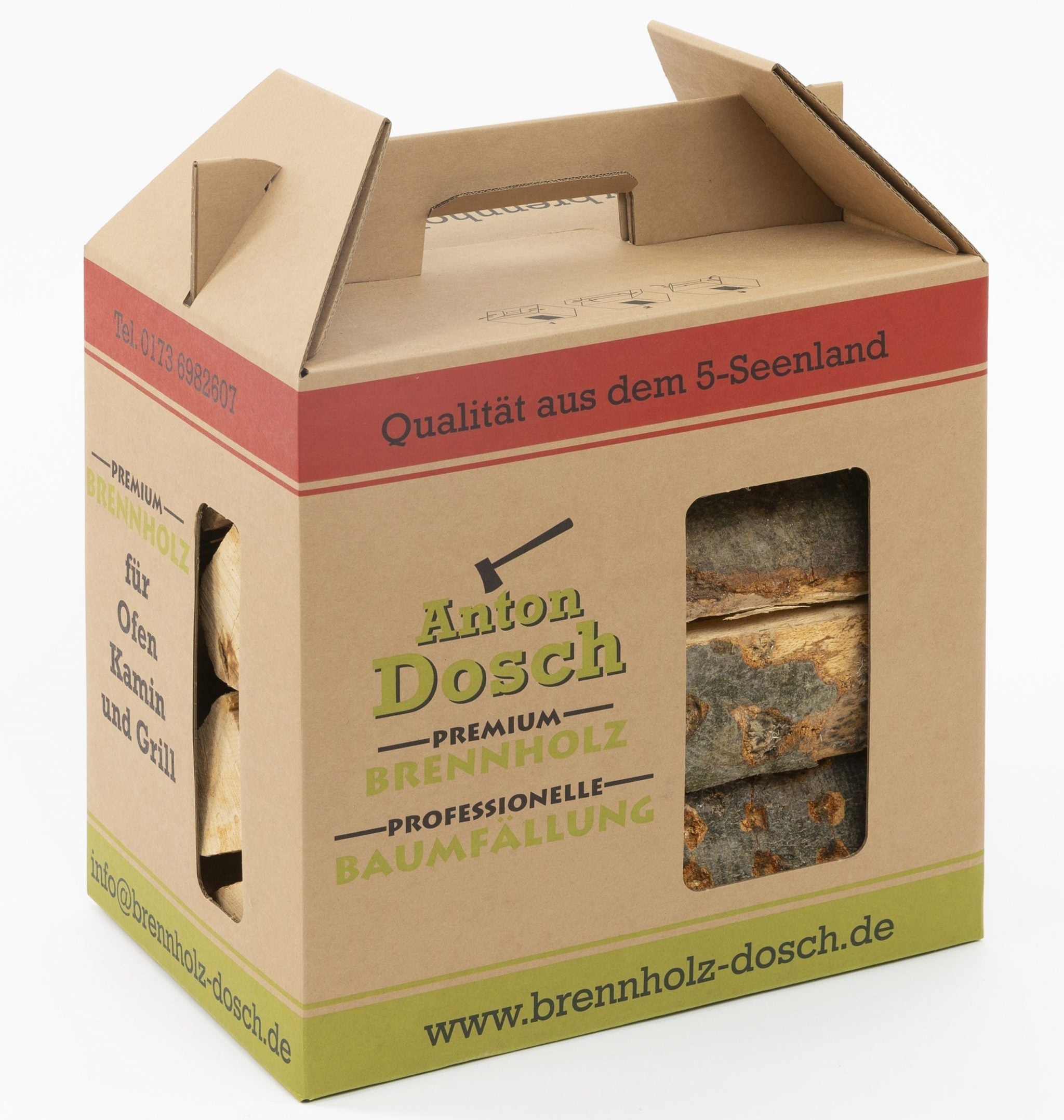 Leña en una caja