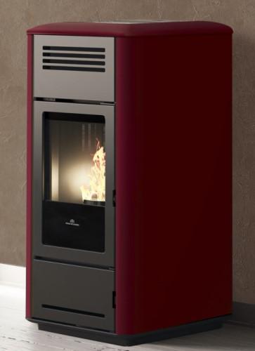 HIDROESTUFA EDILKAMIN DE PELLETS MODELO MILLA H 15 KW UP ACERO/CERAMICA