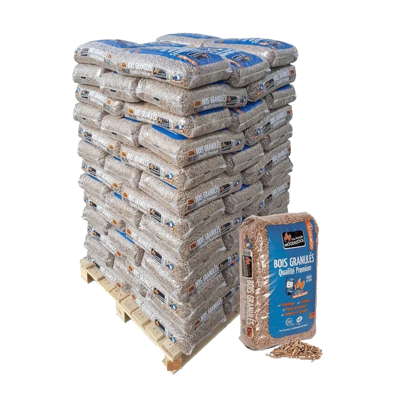 Pellets de madera francesa Woodstock® Premium – palet 1170kg (78 sacos)