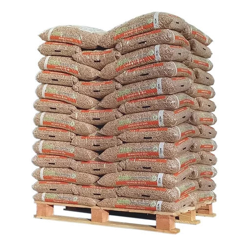 Pellets de madera de Auvernia Moulin Bois Energie – palet 975 kg (65 sacos)