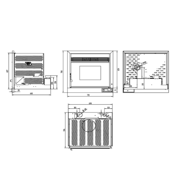 Insertable de Pellets Modelo IP-170K