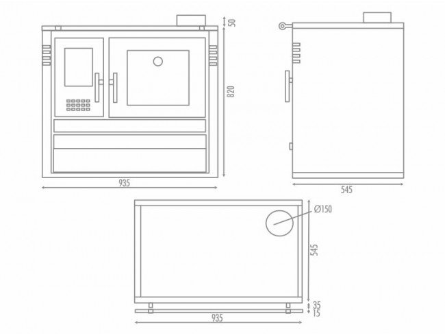 COCINA A LEÑA VIENA 12KW