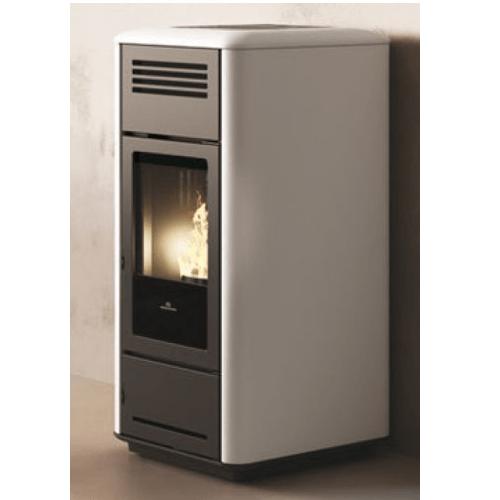 HIDROESTUFA EDILKAMIN DE PELLETS MODELO MILLA H 15 KW UP ACERO/CERAMICA