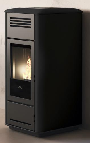 HIDROESTUFA EDILKAMIN DE PELLETS MODELO MILLA H 15 KW UP ACERO/CERAMICA