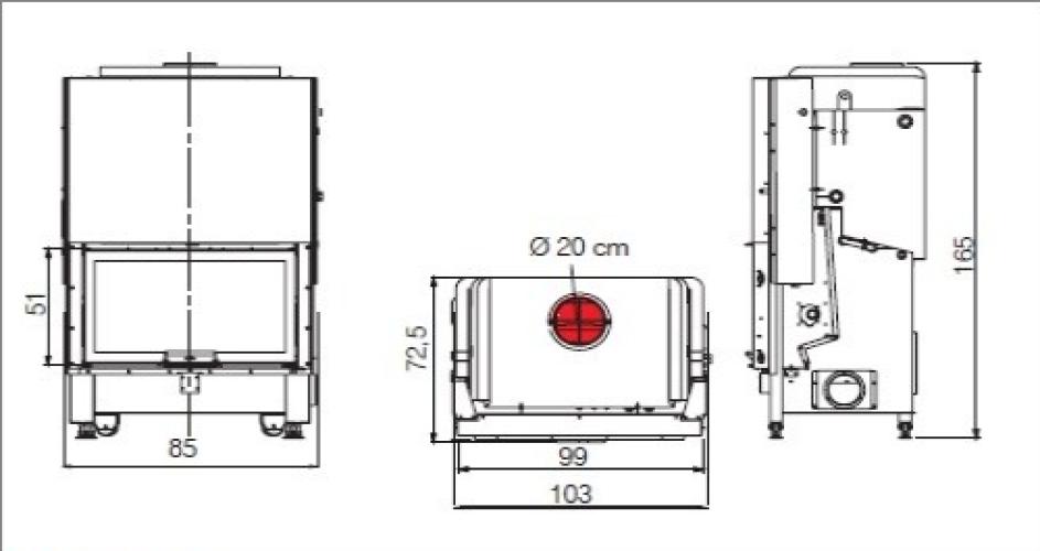 TERMO CHIMENEA EDILKAMIN WIDRO 85